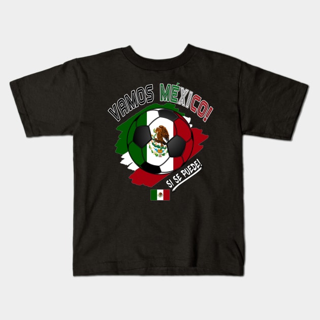 Playera Mexico Soccer Team Seleccion Mexicana de futbol Kids T-Shirt by soccer t-shirts